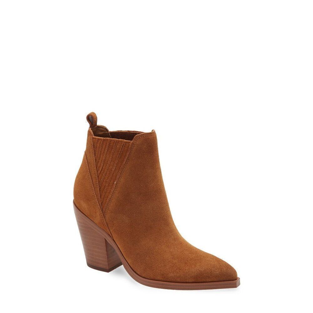 Marc Fisher LTD Gadri Leather Rhum Suede Pointed Toe Chelsea Boot Women’s 10